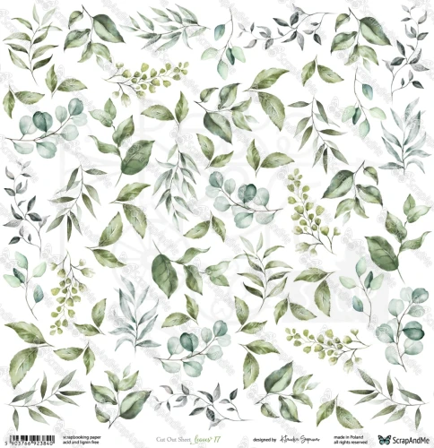 Papier 30x30 elementy do wycięcia Leaves 17 - ScrapAndMe