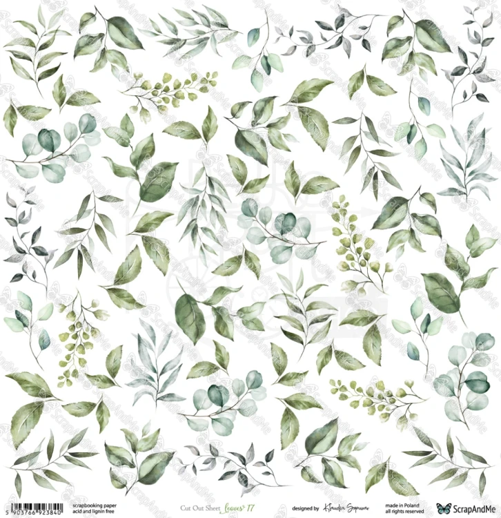 Papier 30x30 elementy do wycięcia Leaves 17 - ScrapAndMe