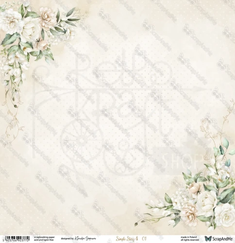 Papier do scrapbookingu 30x30 Simple Story 4 01/02 - ScrapAndMe