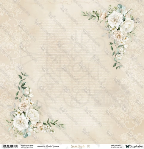 Papier do scrapbookingu 30x30 Simple Story 4 03/04 - ScrapAndMe