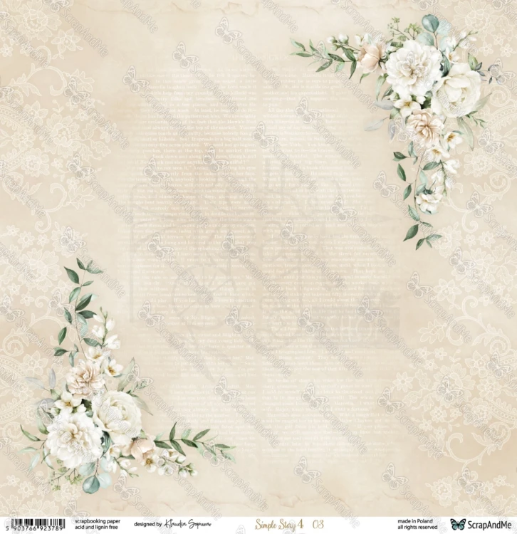 Papier do scrapbookingu 30x30 Simple Story 4 03/04 - ScrapAndMe