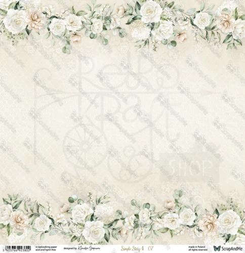 Papier do scrapbookingu 30x30 Simple Story 4 07/08 - ScrapAndMe
