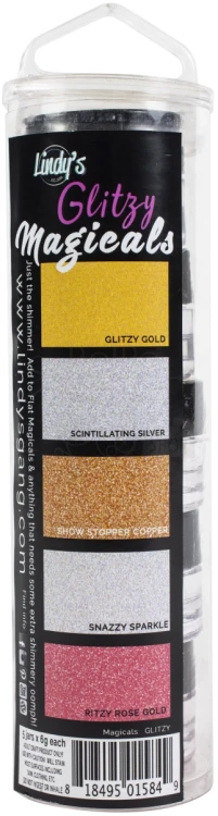 Zestaw pigmentów Flat Glitzy Magicals MAG-GLITZ-01 Lindy's Stamp Gang