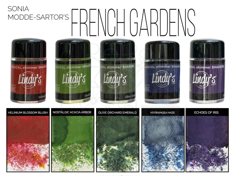 Zestaw Pigmentów Magical Shaker Set Sonia's French Garden 5x10g MSHAKER-SET-13 Lindy's Stamp Gang