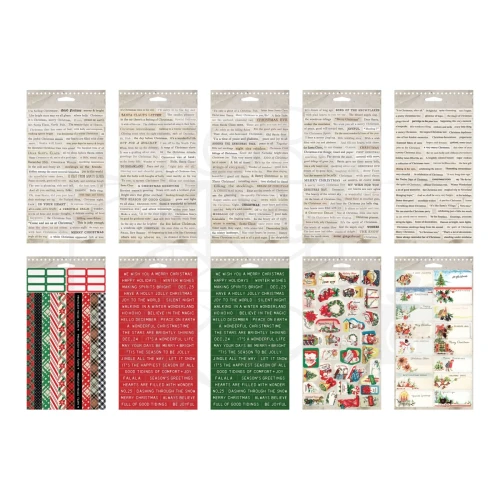 Naklejki Idea-Ology Sticker Book Christmas 10 arkuszy TH94451 Tim Holtz