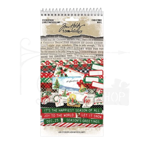 Naklejki Idea-Ology Sticker Book Christmas 10 arkuszy TH94451 Tim Holtz