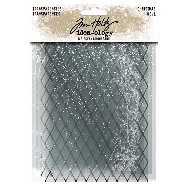 Ozdoby foliowe Idea-Ology Transparencies Christmas 6szt TH94452 Tim Holtz