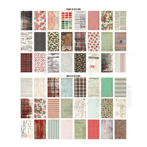 Ozdoby papierowe Idea-Ology Backdrops Christmas 24szt TH94443 Tim Holtz