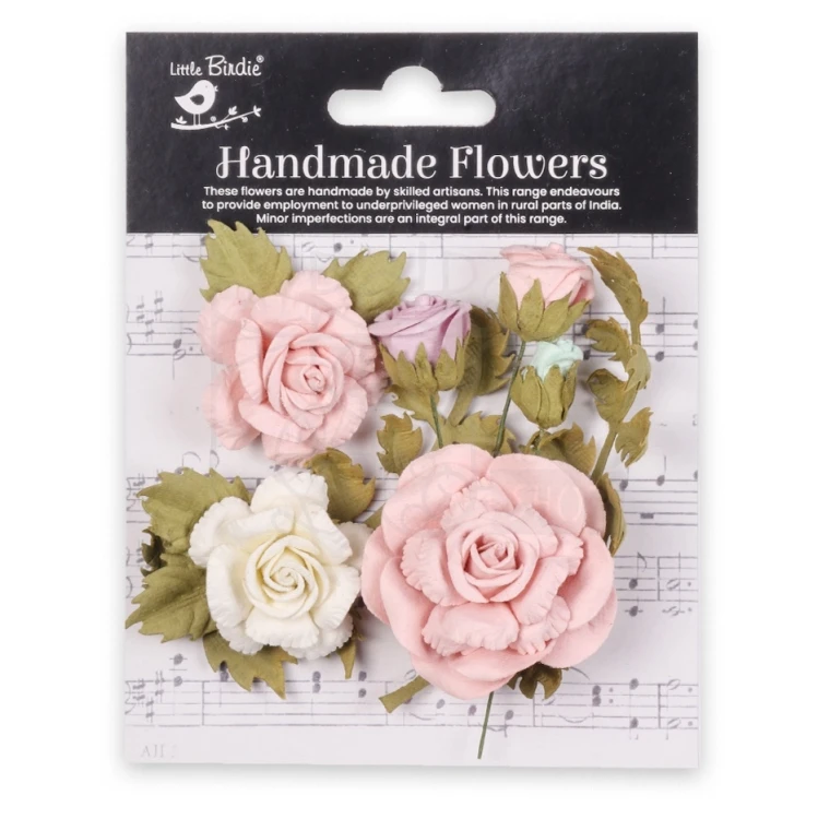 Kwiaty kwiatki papierowe Vida Paper Flowers Fairy Garden 8szt CR94280 Little Birdie