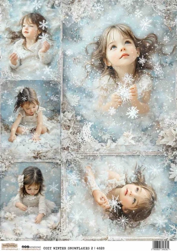 Papier ryżowy do decoupage A4 Ośnieżona przytulna zima 2 4828 ScrapLove