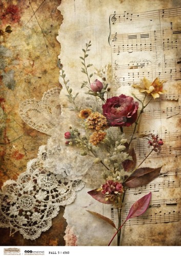 Papier ryżowy do decoupage A4 Jesienne 5 4560 ScrapLove