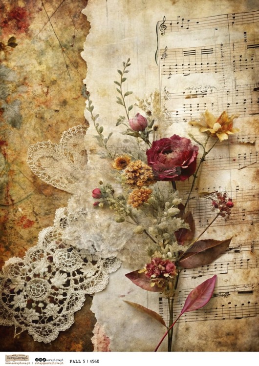 Papier ryżowy do decoupage A4 Jesienne 5 4560 ScrapLove