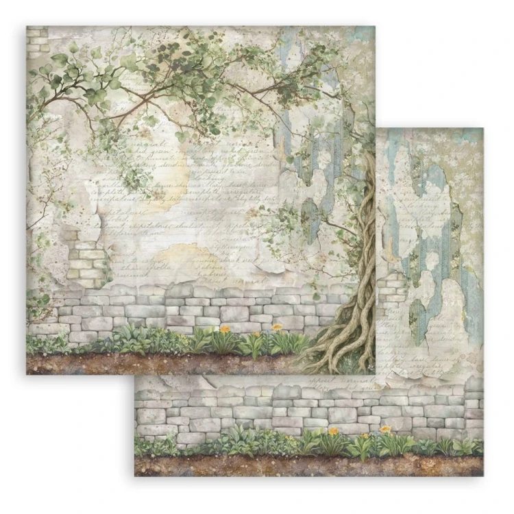 Zestaw papierów do scrapbookingu 20x20 Herbarium Silvae Tła SBBS136 Stamperia