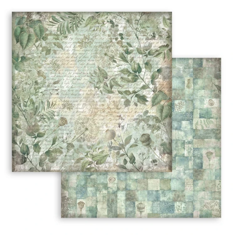 Zestaw papierów do scrapbookingu 20x20 Herbarium Silvae Tła SBBS136 Stamperia