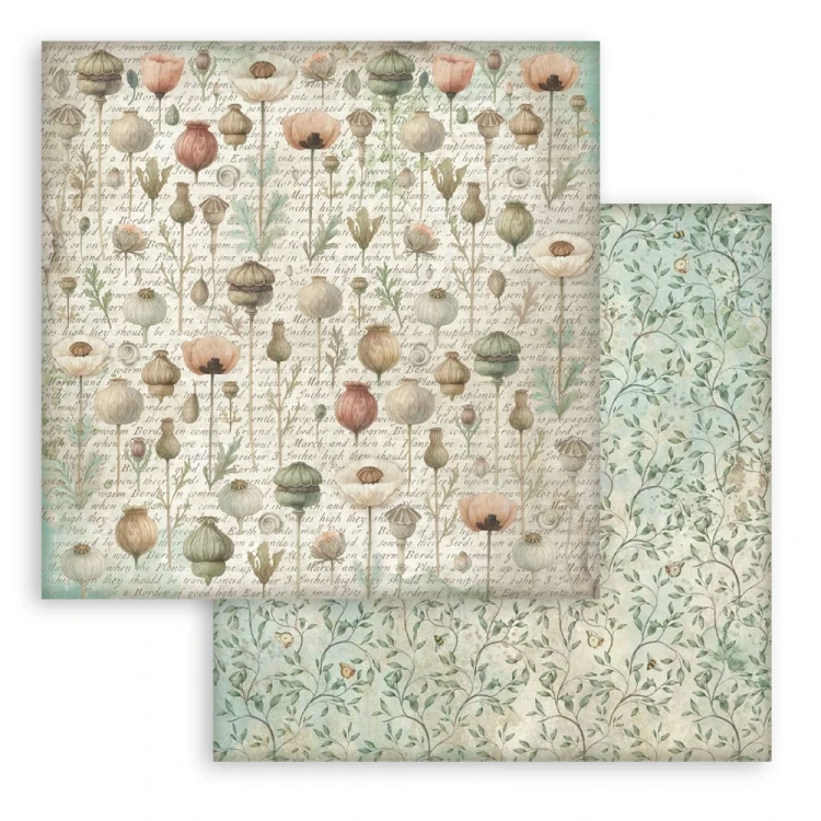 Zestaw papierów do scrapbookingu 20x20 Herbarium Silvae Tła SBBS136 Stamperia