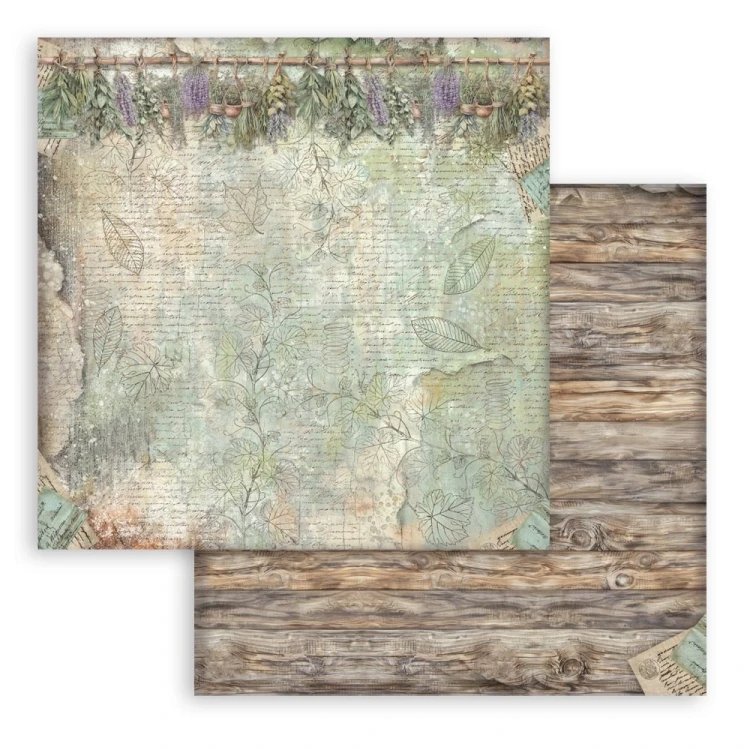 Zestaw papierów do scrapbookingu 20x20 Herbarium Silvae Tła SBBS136 Stamperia