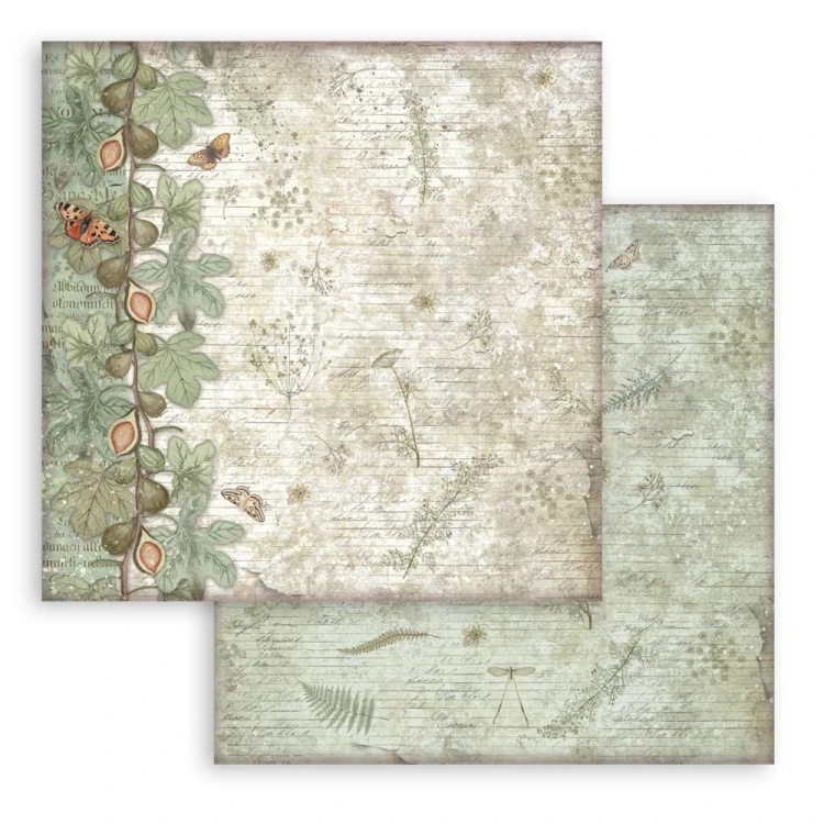 Zestaw papierów do scrapbookingu 20x20 Herbarium Silvae Tła SBBS136 Stamperia