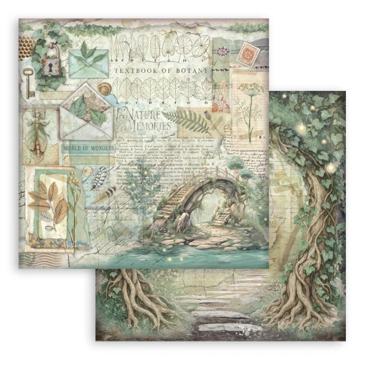Zestaw papierów do scrapbookingu 20x20 Herbarium Silvae SBBS135 Stamperia
