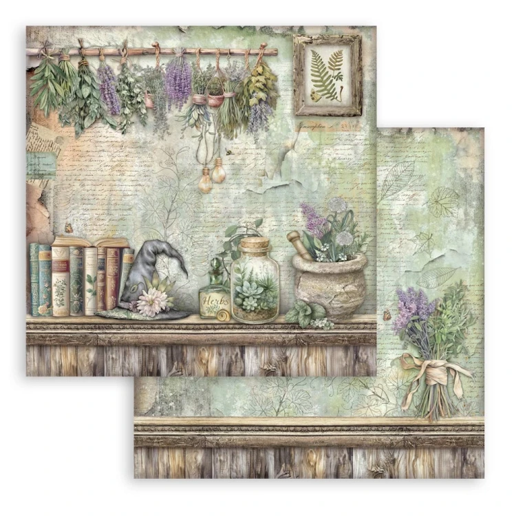 Zestaw papierów do scrapbookingu 20x20 Herbarium Silvae SBBS135 Stamperia