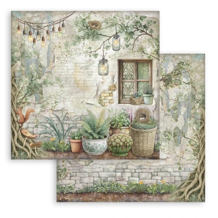 Zestaw papierów do scrapbookingu 20x20 Herbarium Silvae SBBS135 Stamperia