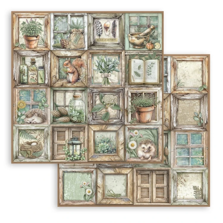 Zestaw papierów do scrapbookingu 20x20 Herbarium Silvae SBBS135 Stamperia