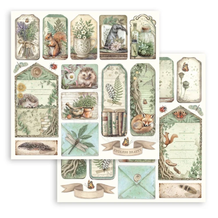 Zestaw papierów do scrapbookingu 20x20 Herbarium Silvae SBBS135 Stamperia