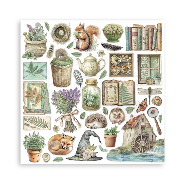 Zestaw papierów do scrapbookingu 20x20 Herbarium Silvae SBBS135 Stamperia