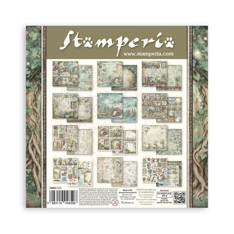 Zestaw papierów do scrapbookingu 20x20 Herbarium Silvae SBBS135 Stamperia