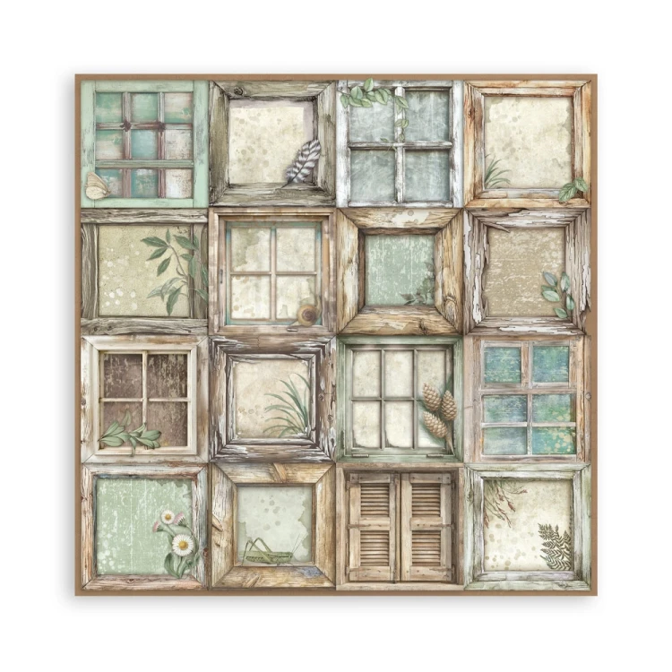 Zestaw papierów jednostronnych do scrapbookingu 20x20 Herbarium Silvae 22 arkusze SBBSXB20 Stamperia
