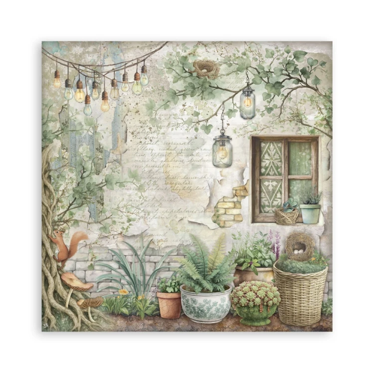 Zestaw papierów jednostronnych do scrapbookingu 20x20 Herbarium Silvae 22 arkusze SBBSXB20 Stamperia