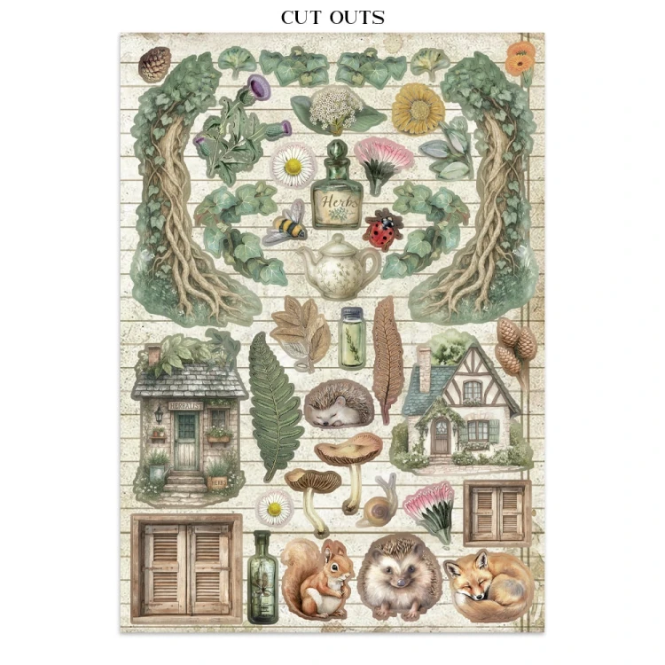 Junk Journal Herbarium Silvae 16 kart SBJK09 Stamperia