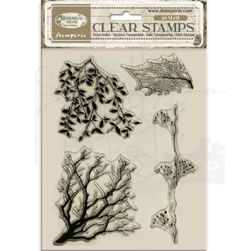 Stempel akrylowy 14x18cm Herbarium Silvae Drzewa WTK232 Stamperia