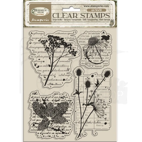 Stempel akrylowy 14x18cm Herbarium Silvae Botanika WTK231 Stamperia