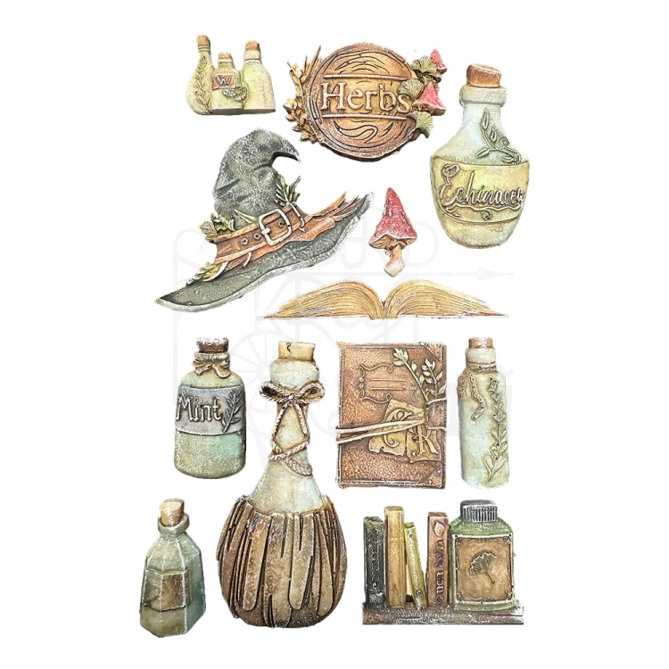 Foremka silikonowa A5 Herbarium Silvae Alchemia KACMA596 Stamperia