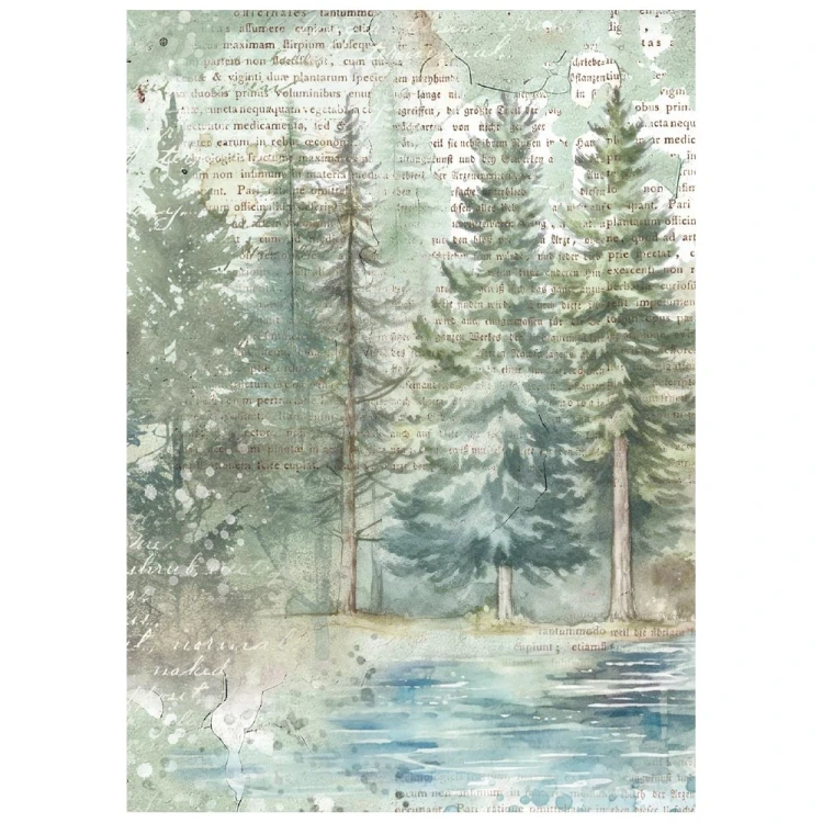 Papier ryżowy A6 Herbarium Silvae 8szt DFSA6X02 Stamperia