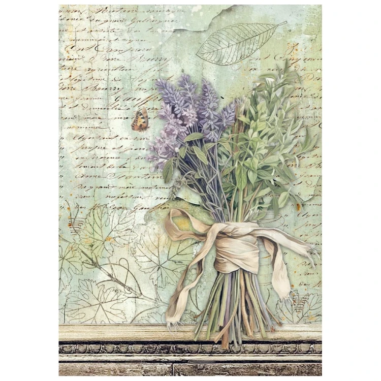 Papier ryżowy A6 Herbarium Silvae 8szt DFSA6X02 Stamperia