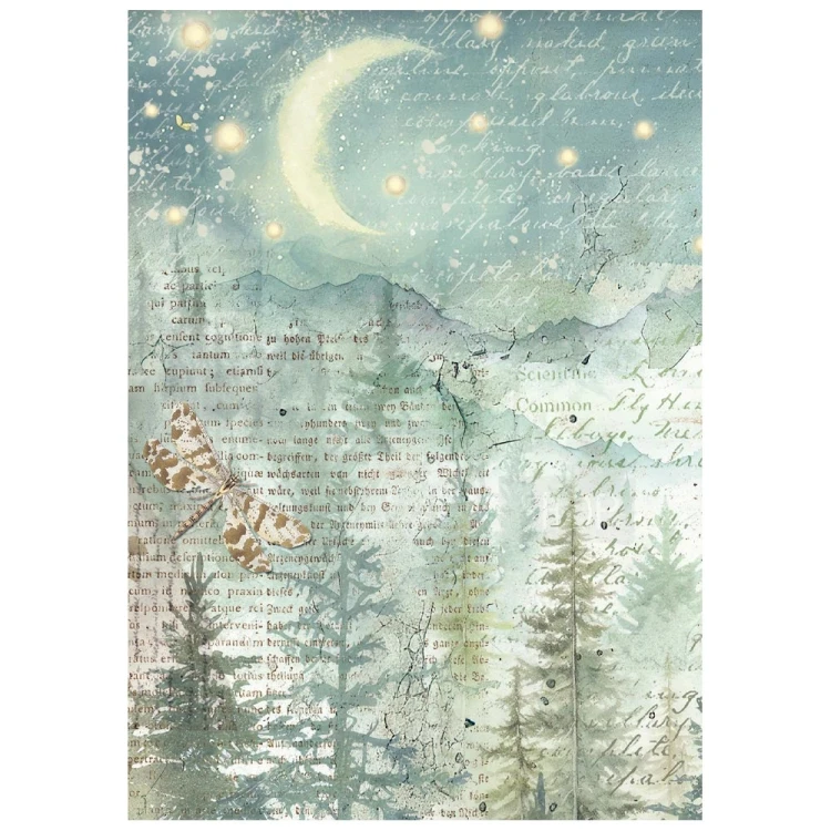 Papier ryżowy A6 Herbarium Silvae 8szt DFSA6X02 Stamperia