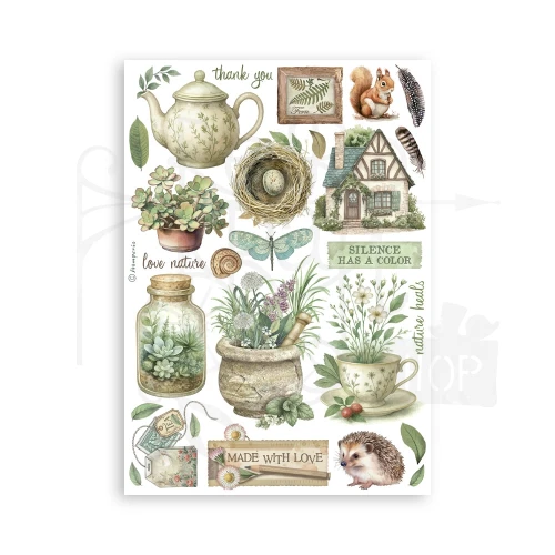 Papier washi A5 Herbarium Silvae 8 arkuszy SBW27 Stamperia