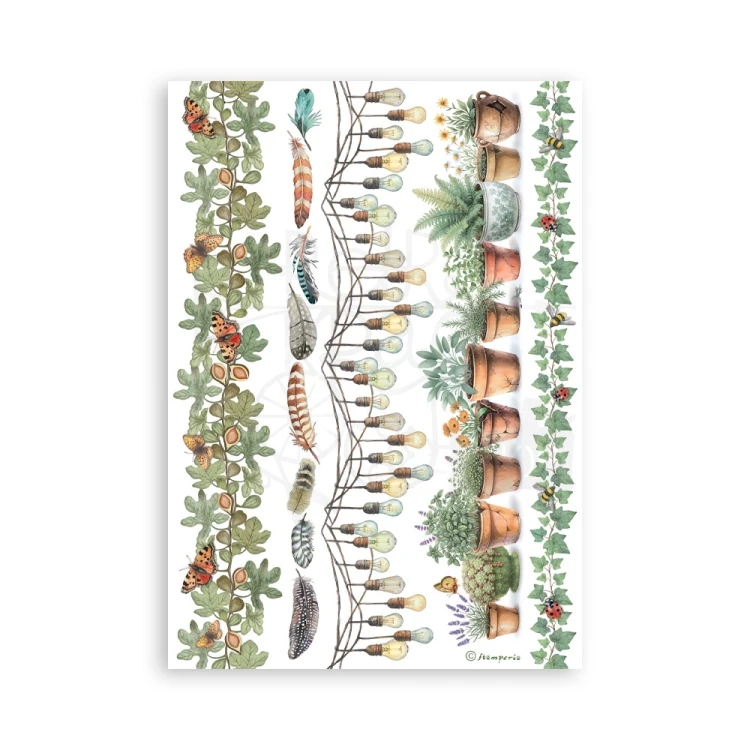 Papier washi A5 Herbarium Silvae 8 arkuszy SBW27 Stamperia