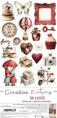 Zestaw dodatków 15x30 Creative Extras - 01 - In Love CC-CEX-01 Craft O'Clock
