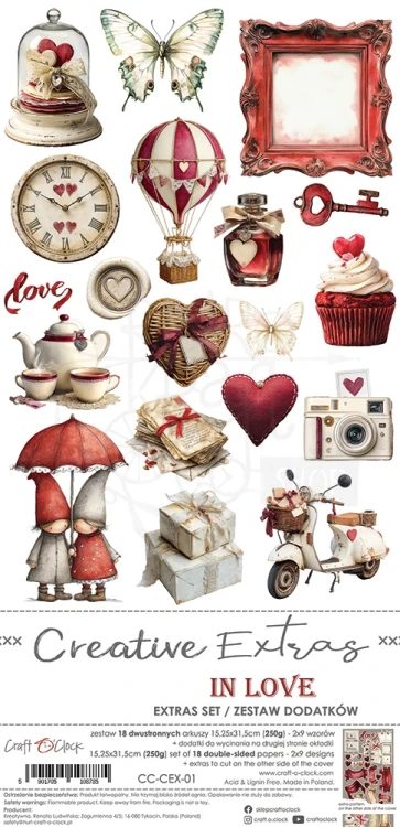 Zestaw dodatków 15x30 Creative Extras - 01 - In Love CC-CEX-01 Craft O'Clock
