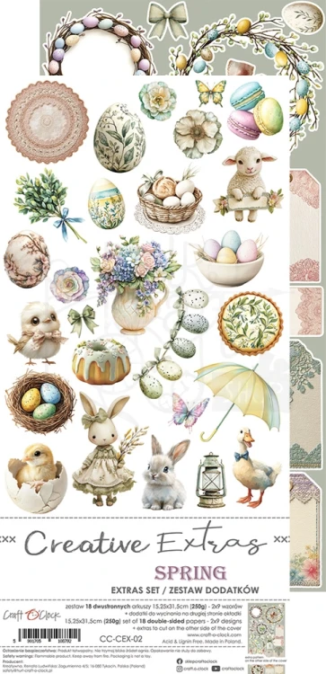 Zestaw dodatków 15x30 Creative Extras - 02 - Spring CC-CEX-02 Craft O'Clock
