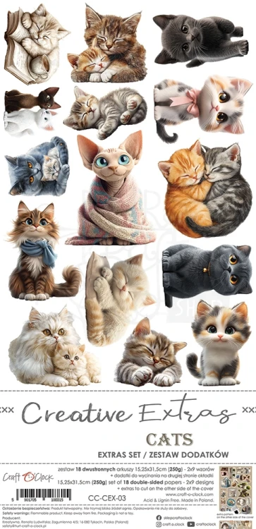 Zestaw dodatków 15x30 Creative Extras - 03 - Cats CC-CEX-03 Craft O'Clock