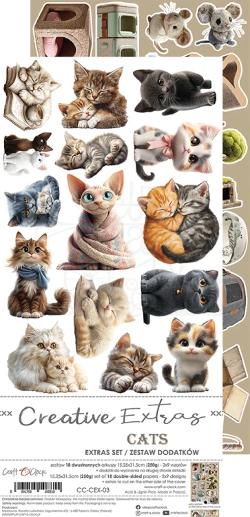 Zestaw dodatków 15x30 Creative Extras - 03 - Cats CC-CEX-03 Craft O'Clock