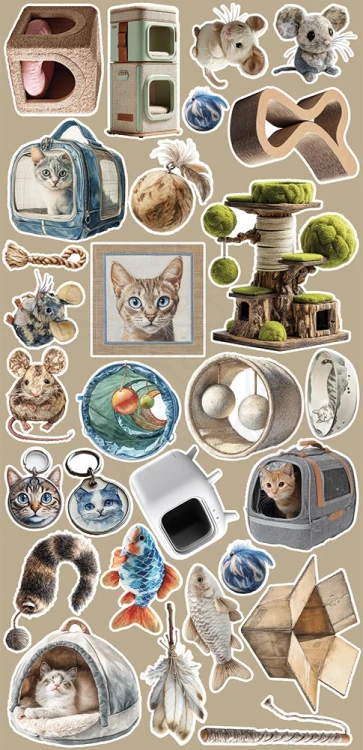 Zestaw dodatków 15x30 Creative Extras - 03 - Cats CC-CEX-03 Craft O'Clock
