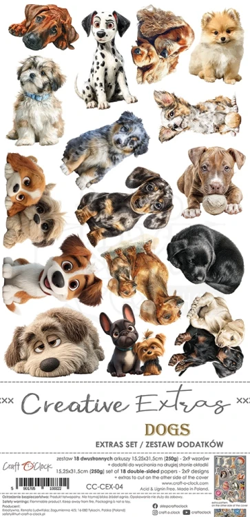 Zestaw dodatków 15x30 Creative Extras - 04 - Dogs CC-CEX-04 Craft O'Clock