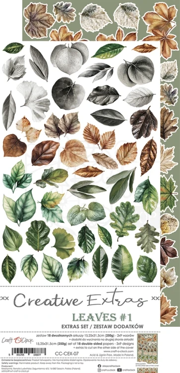 Zestaw dodatków 15x30 Creative Extras - 07 - Leaves #1 CC-CEX-07 Craft O'Clock