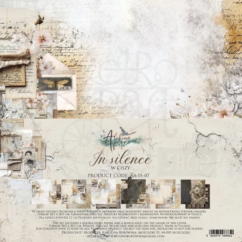 Zestaw papierów do scrapbookingu 30x30 In silence - AA-IS-07 Alchemy of Art