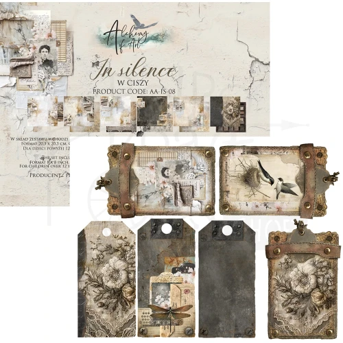 Zestaw papierów do scrapbookingu 20x20 In silence - AA-IS-08 Alchemy of Art