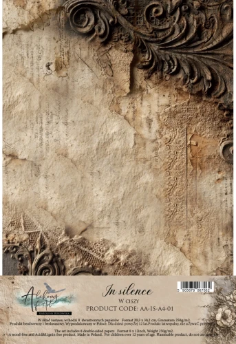 Zestaw papierów do scrapbookingu A4 In silence - AA-IS-A4-01 Alchemy of Art